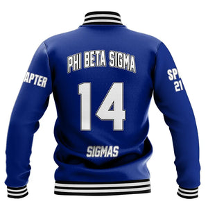 Phi Beta Sigma (Blue) Baseball Jackets | Africazone.store