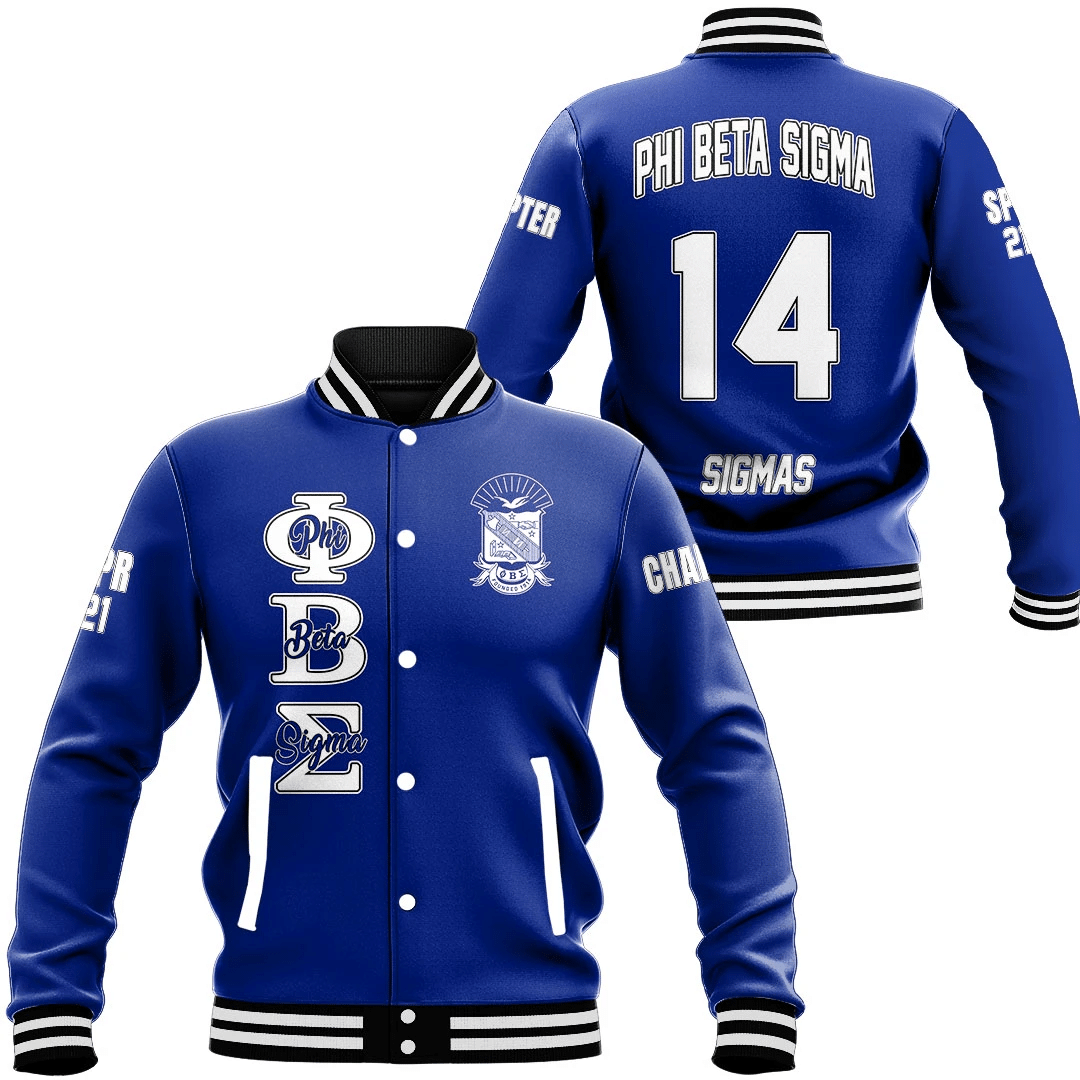 Phi Beta Sigma (Blue) Baseball Jackets | Africazone.store