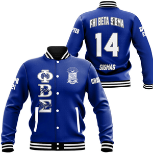 Phi Beta Sigma (Blue) Baseball Jackets | Africazone.store