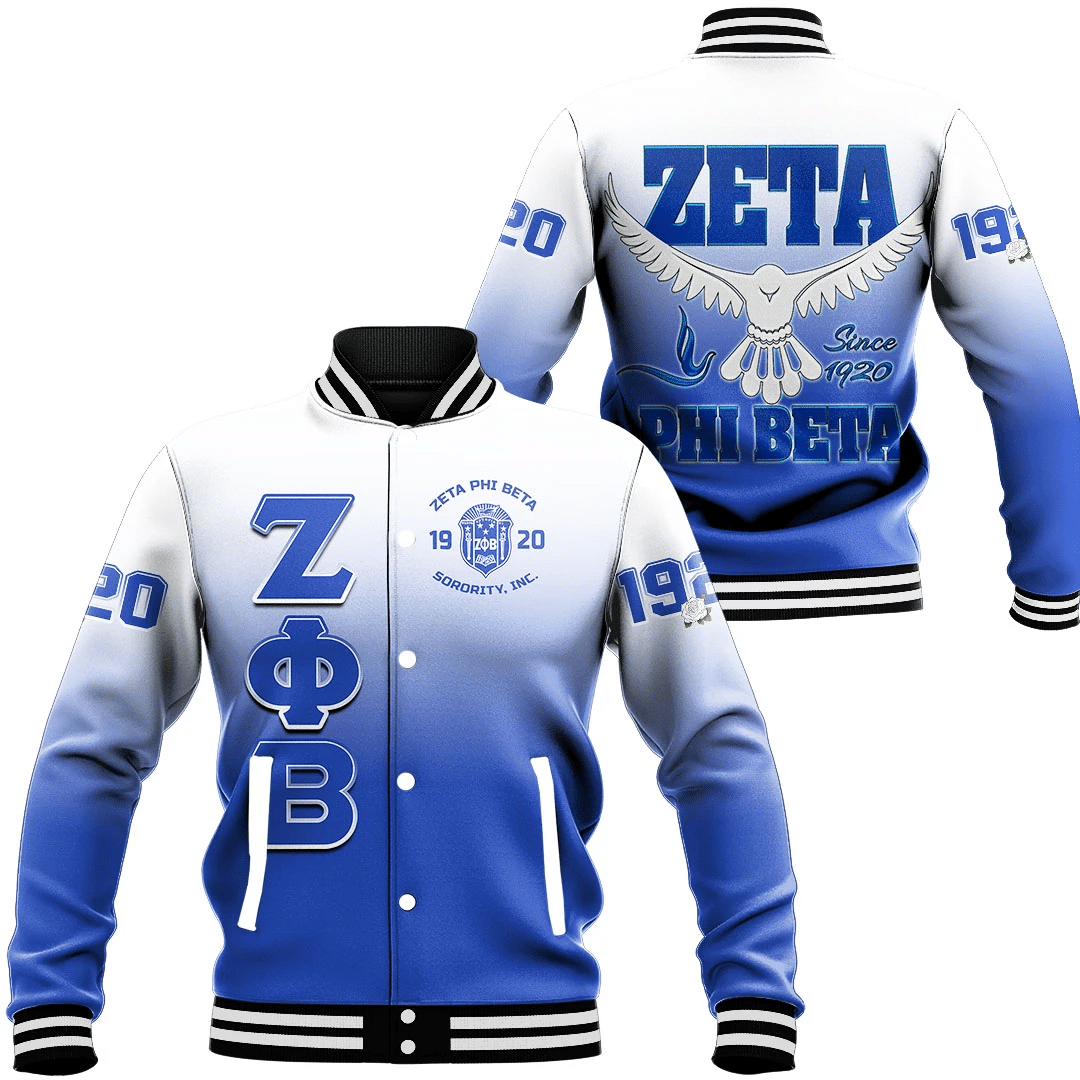 Zeta Phi Beta Gradient Baseball Jackets | Africazone.store