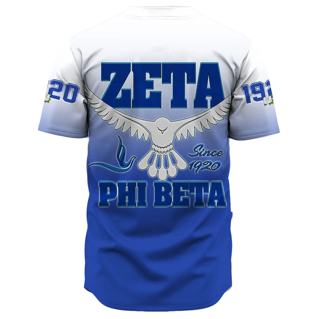 Zeta Phi Beta Gradient Baseball Jerseys | Africazone.store