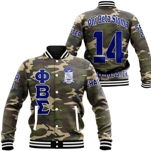 Phi Beta Sigma Camouflage Baseball Jackets | Africazone.store