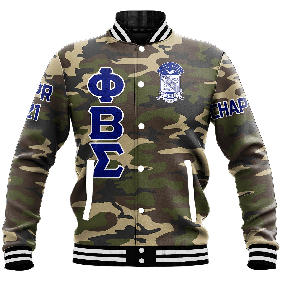 Phi Beta Sigma Camouflage Baseball Jackets | Africazone.store
