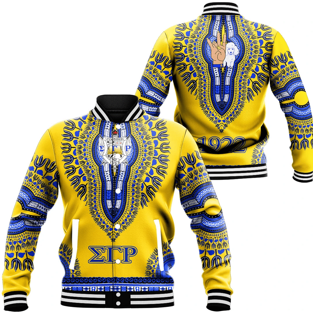 Sigma Gamma Rho Dashiki Baseball Jackets | Getteestore.com