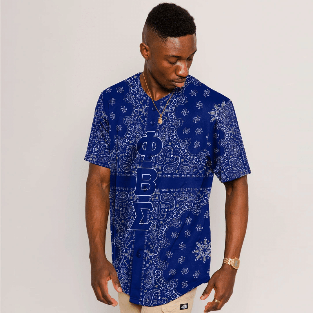 Phi Beta Sigma Paisley Style Baseball Jerseys | Getteestore.com