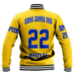 Sigma Gamma Rho ( Gold ) Baseball Jackets | Getteestore.com