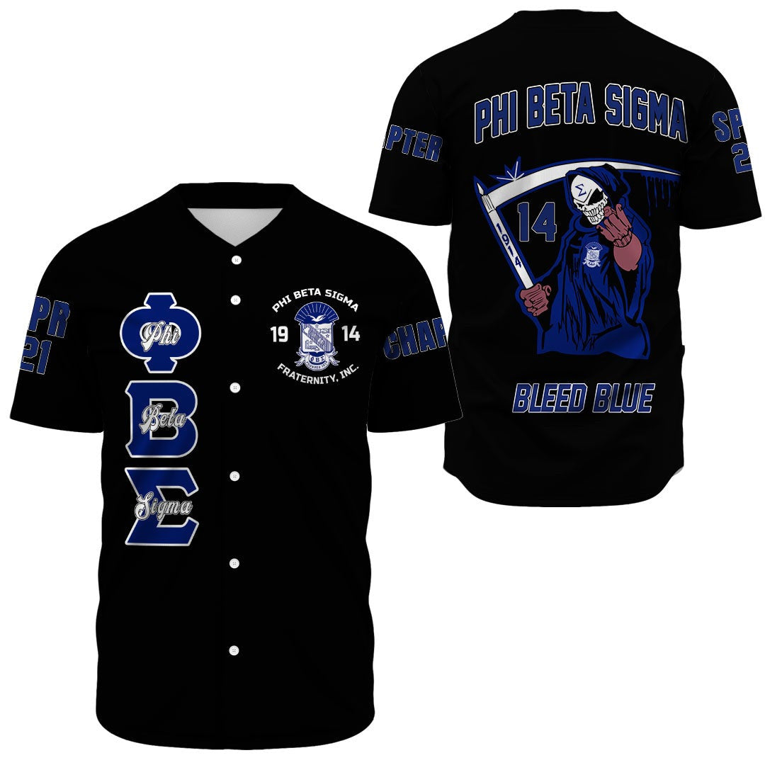 Phi Beta Sigma Bleed Blue Baseball Jerseys | Getteestore.com