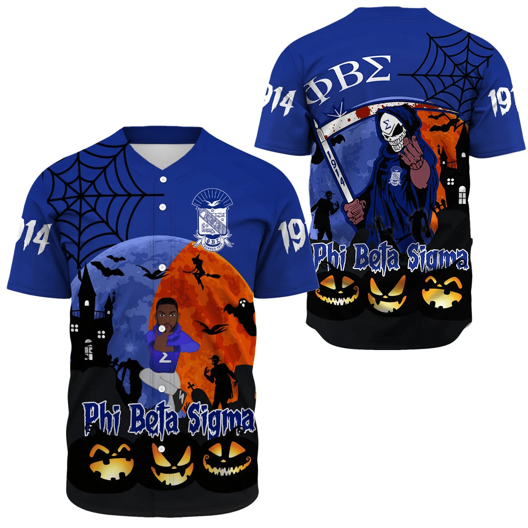 Phi Beta Sigma Halloween Baseball Jerseys | Getteestore.com