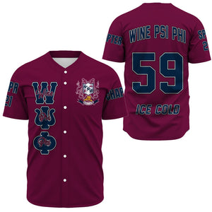 Wine Psi Phi Baseball Jerseys | Getteestore.com