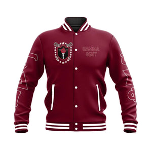 Gamma Delta Iota 1974 Red Baseball Jacket | Getteestore.com