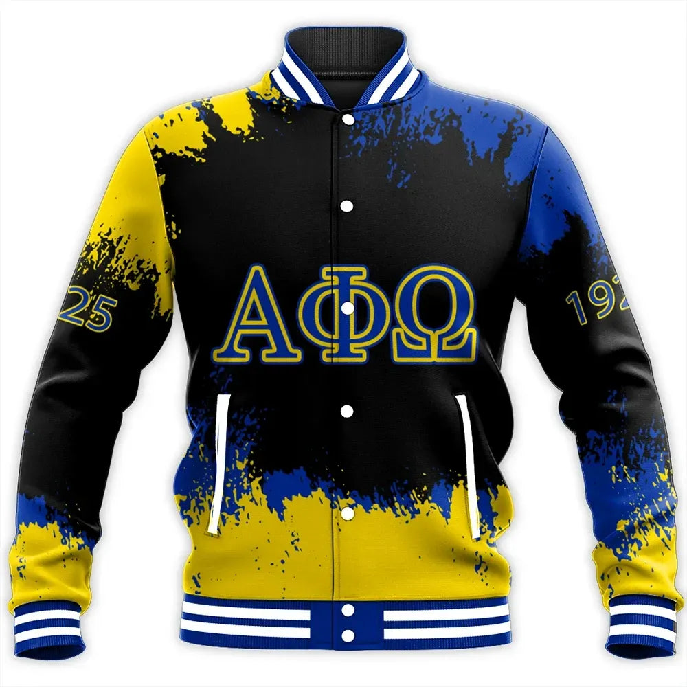Alpha Phi Omega Face Style Baseball Jacket | Getteestore.com