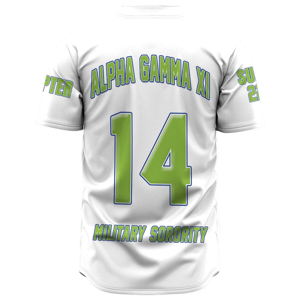 Alpha Gamma Xi (White) Baseball Jerseys A31 | Africazone.store