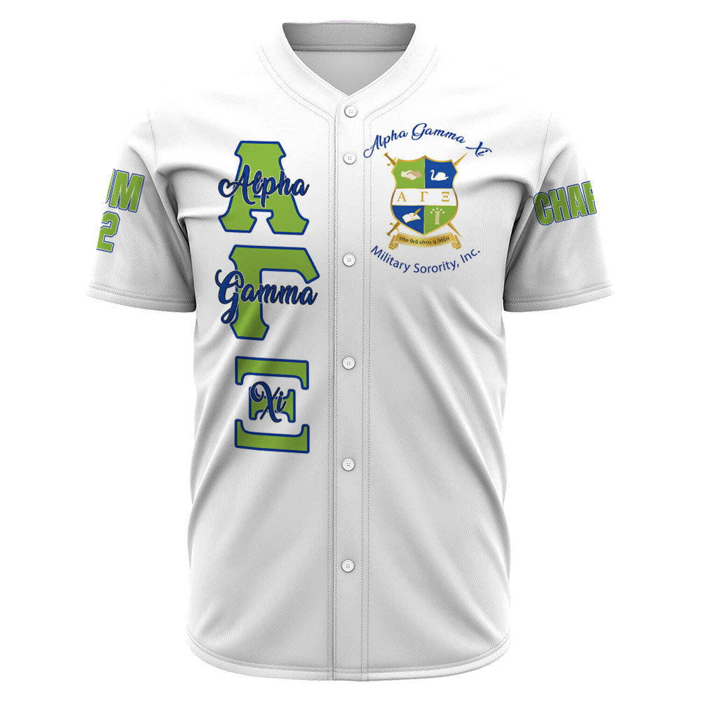 Alpha Gamma Xi (White) Baseball Jerseys A31 | Africazone.store