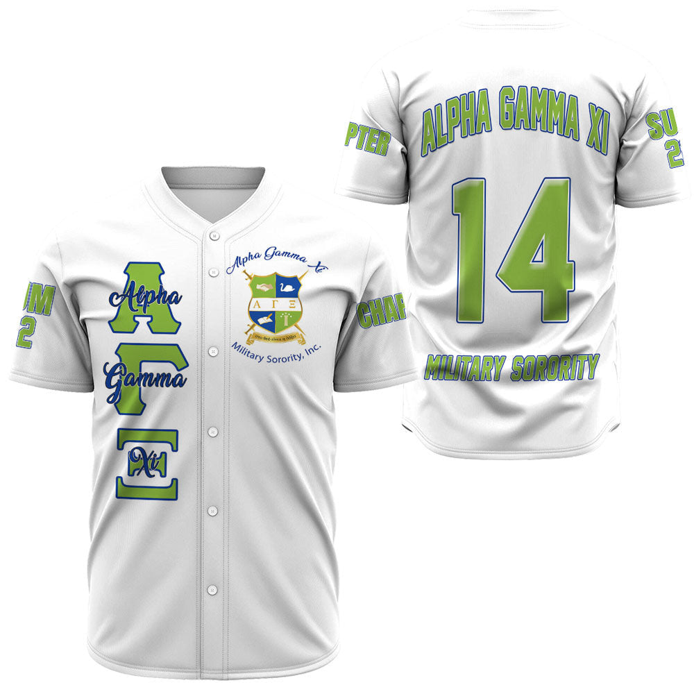 Alpha Gamma Xi (White) Baseball Jerseys A31 | Africazone.store