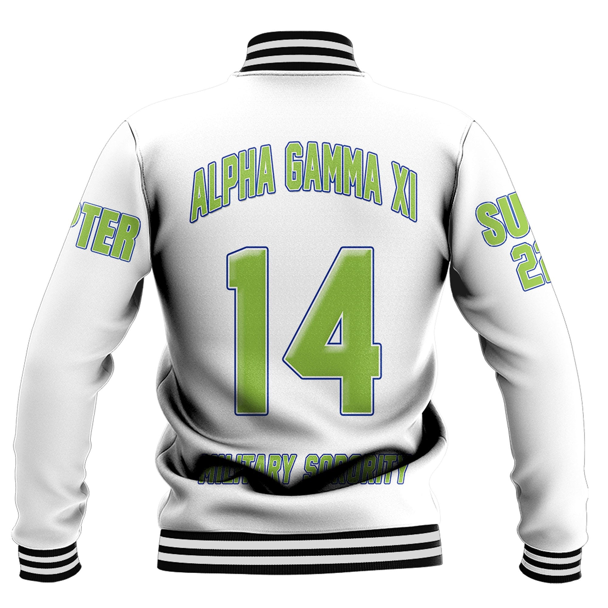 Alpha Gamma Xi (White) Baseball Jackets A31 | Africazone.store