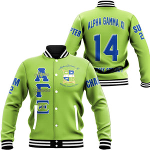 Alpha Gamma Xi (Green) Baseball Jackets A31 | Africazone.store