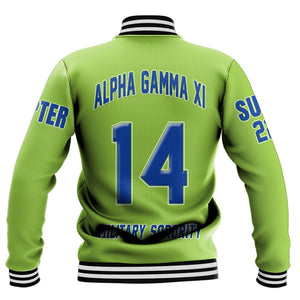 Alpha Gamma Xi (Green) Baseball Jackets A31 | Africazone.store