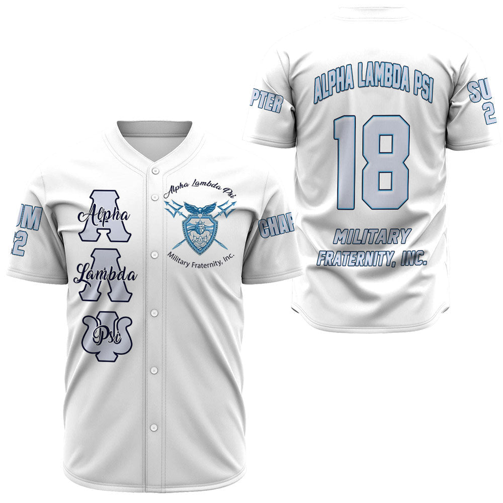 Alpha Lambda Psi (White) Baseball Jerseys A31 | Africazone.store