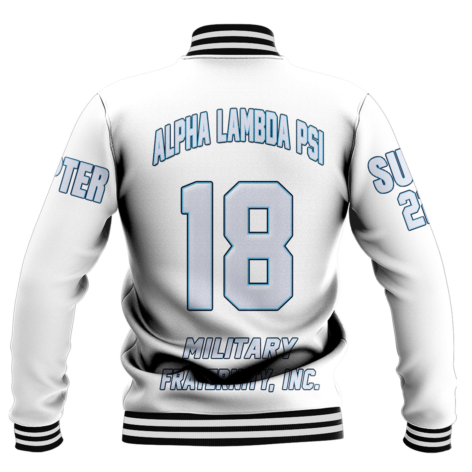 Alpha Lambda Psi (White) Baseball Jackets A31 | Africazone.store