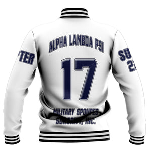 Alpha Lambda Psi Spouses (White) Baseball Jackets A31 | Africazone.store