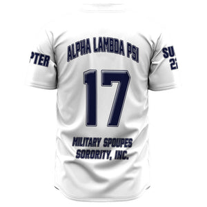Alpha Lambda Psi Spouses (White) Baseball Jerseys A31 | Africazone.store
