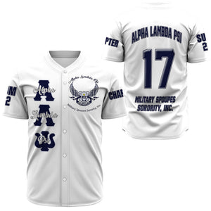 Alpha Lambda Psi Spouses (White) Baseball Jerseys A31 | Africazone.store