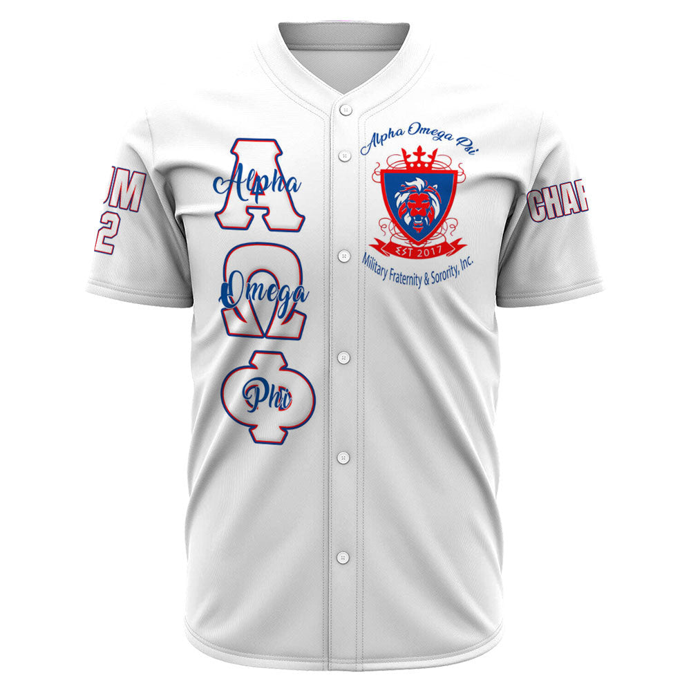 Alpha Omega Phi (White) Baseball Jerseys A31 | Africazone.store
