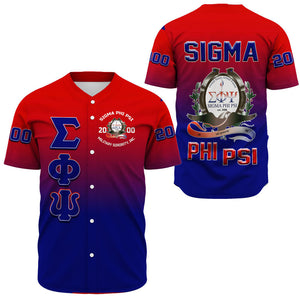 Sigma Phi Psi Gradient Baseball Jerseys A31 | Africazone.store