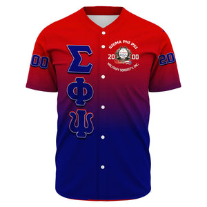 Sigma Phi Psi Gradient Baseball Jerseys A31 | Africazone.store