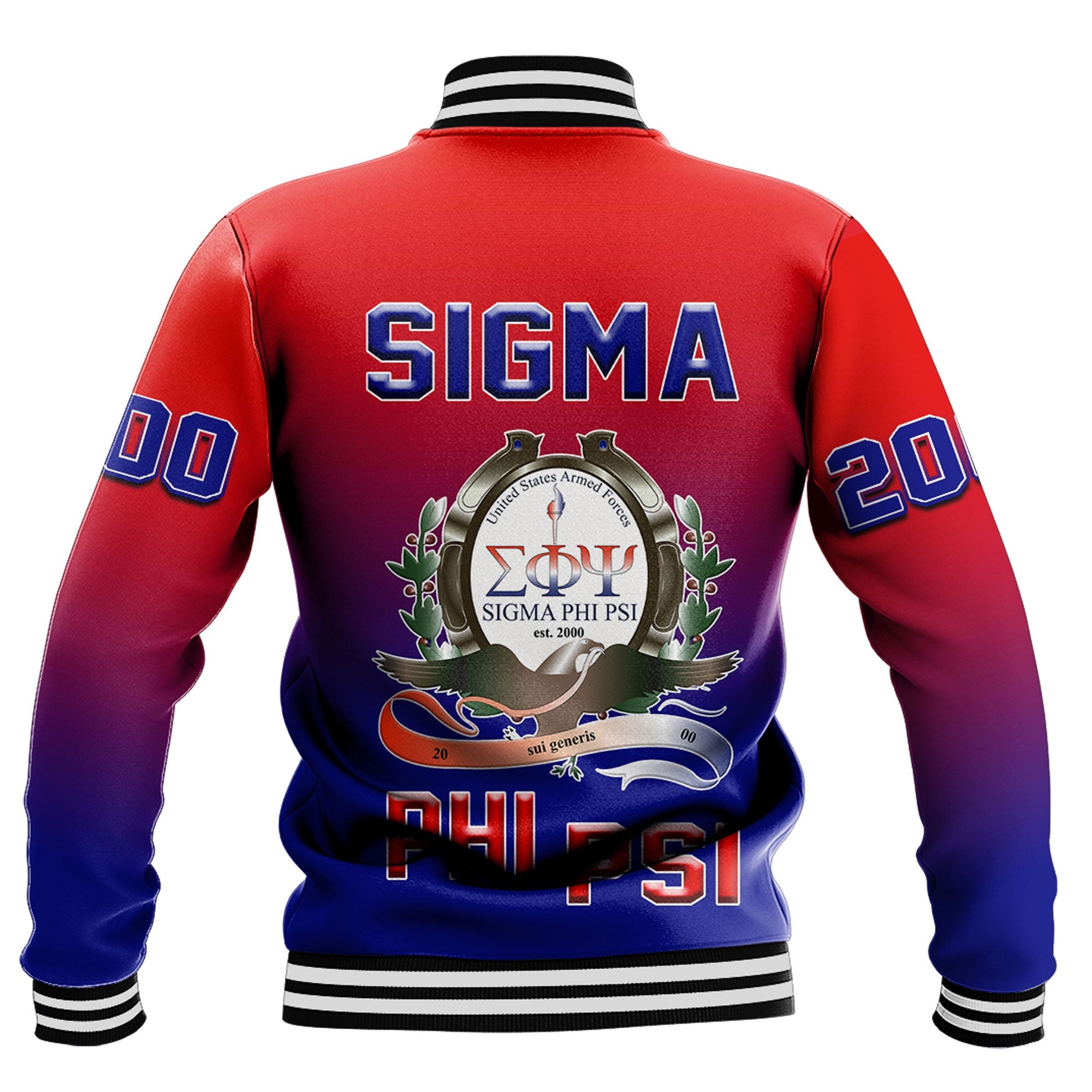 Sigma Phi Psi Gradient Baseball Jackets A31 | Africazone.store