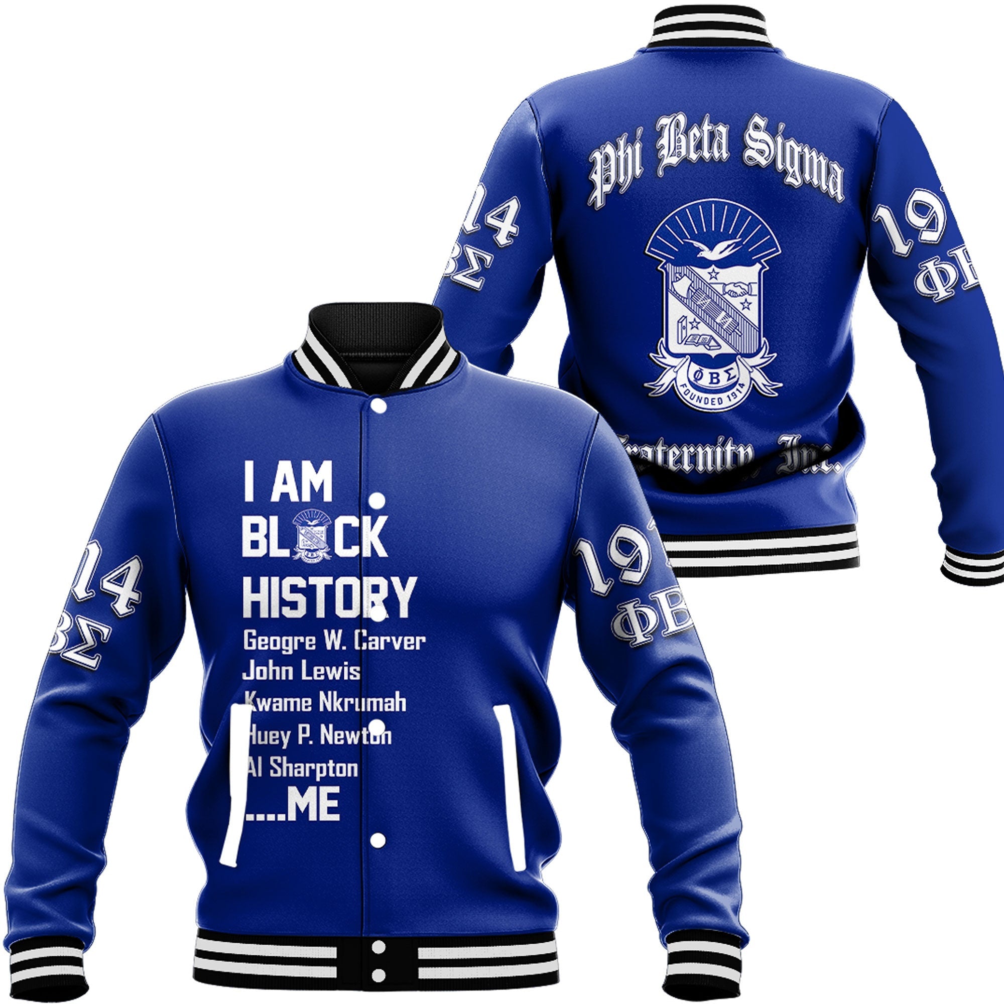Phi Beta Sigma Black History Baseball Jackets A31 | Africazone.store