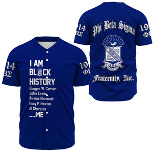 Phi Beta Sigma Black History Baseball Jerseys A31 | Africazone.store