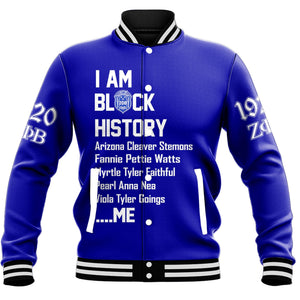 Zeta Phi Beta Black History Baseball Jackets A31 | Africazone.store