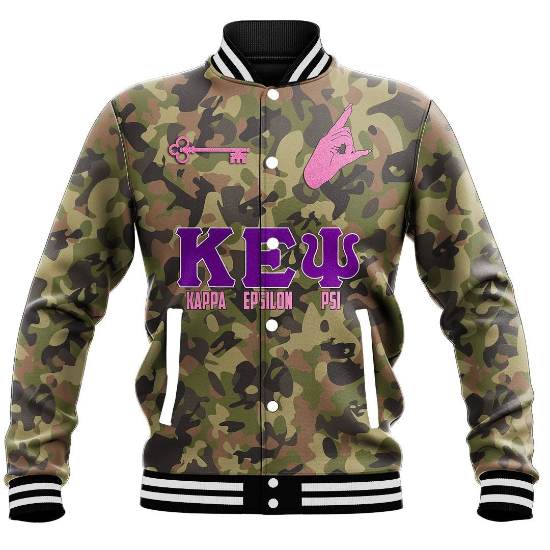 Epsilon Psi Camo Baseball Jackets | Africazone.store