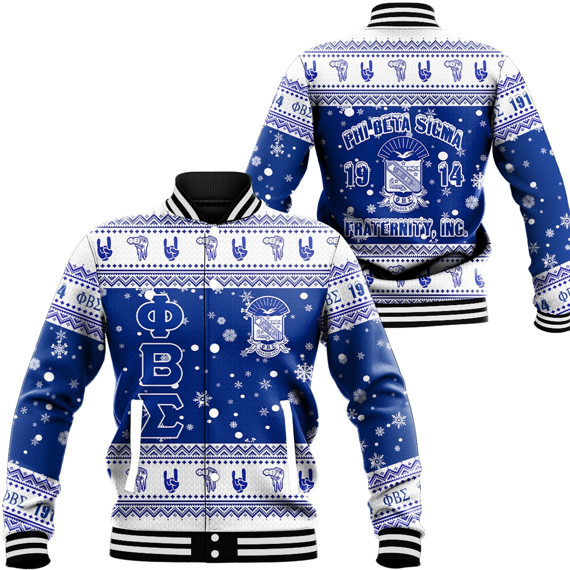 Phi Beta Sigma Christmas Baseball Jackets A31 | Africa Zone