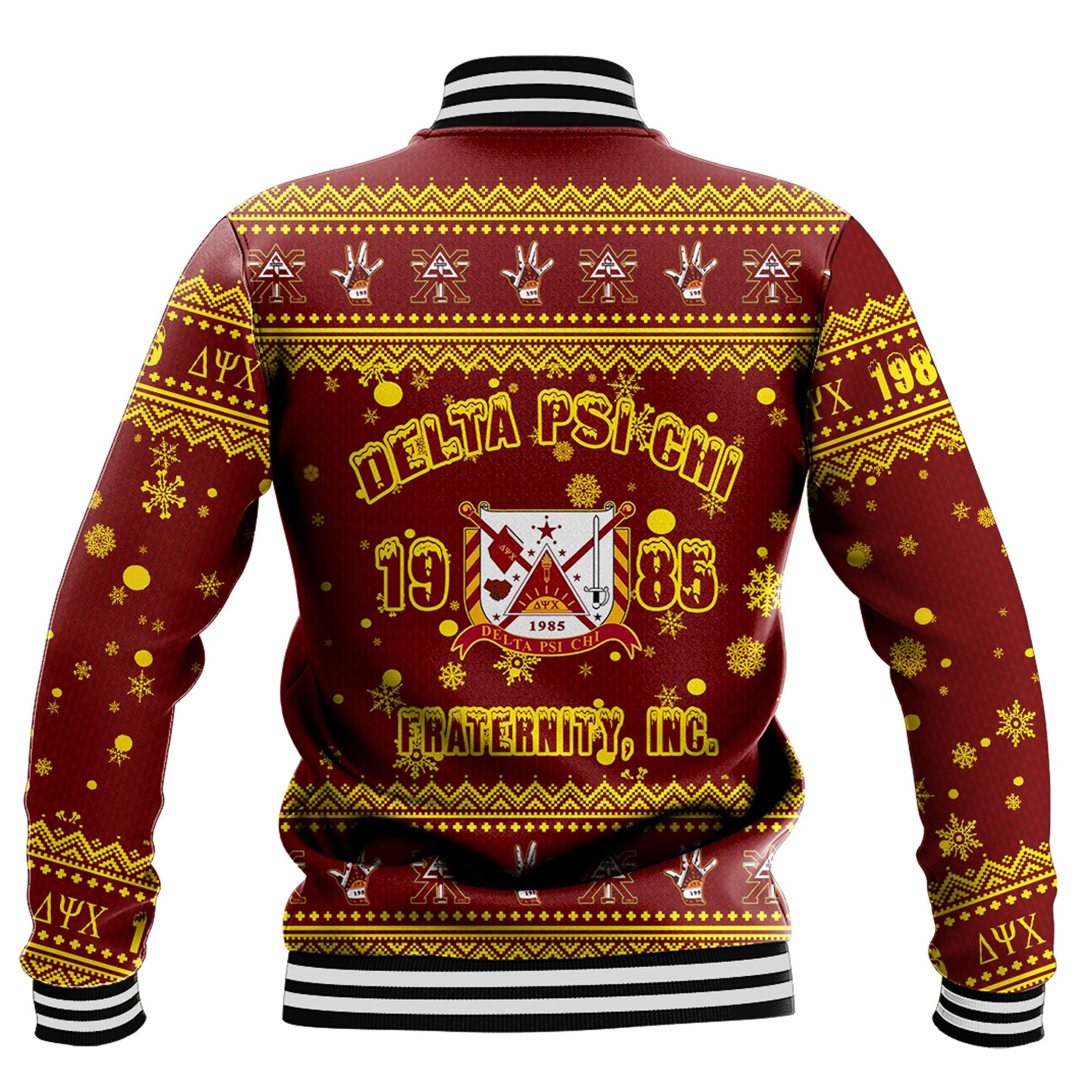 Delta Psi Chi Christmas Baseball Jackets A31 | Africa Zone