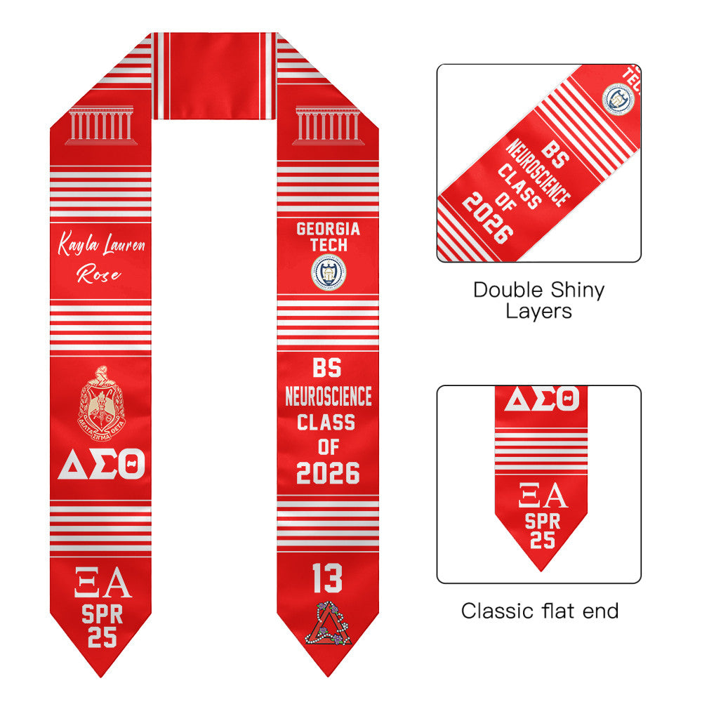 (Custom) Delta Sigma Theta Sorority Graduation Stole