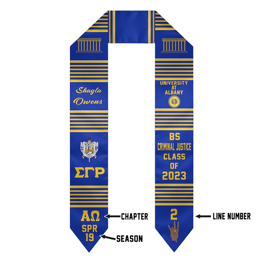 (Custom) Sigma Gamma Rho Sorority Graduation Stole