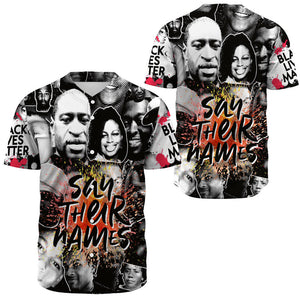 Africa Zone Baseball Jerseys - Say Their Names Black Lives Matter
