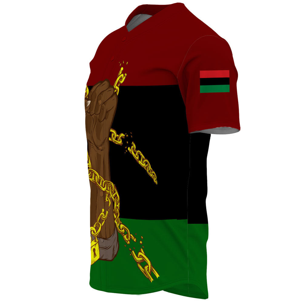Africa Zone Baseball Jerseys - Pan African Flag And Black Power A31
