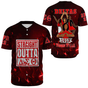 Straight Outta Delta Sigma Theta Baseball Jerseys | (Custom) Getteestore.com