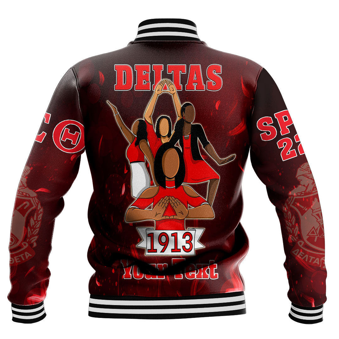 Straight Outta Delta Sigma Theta Baseball Jackets | (Custom) Getteestore.com