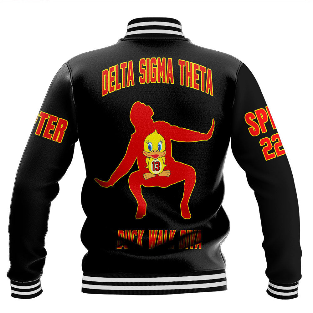 Delta Sigma Theta Duck Walk Diva Baseball Jackets A31 | Getteestore.com