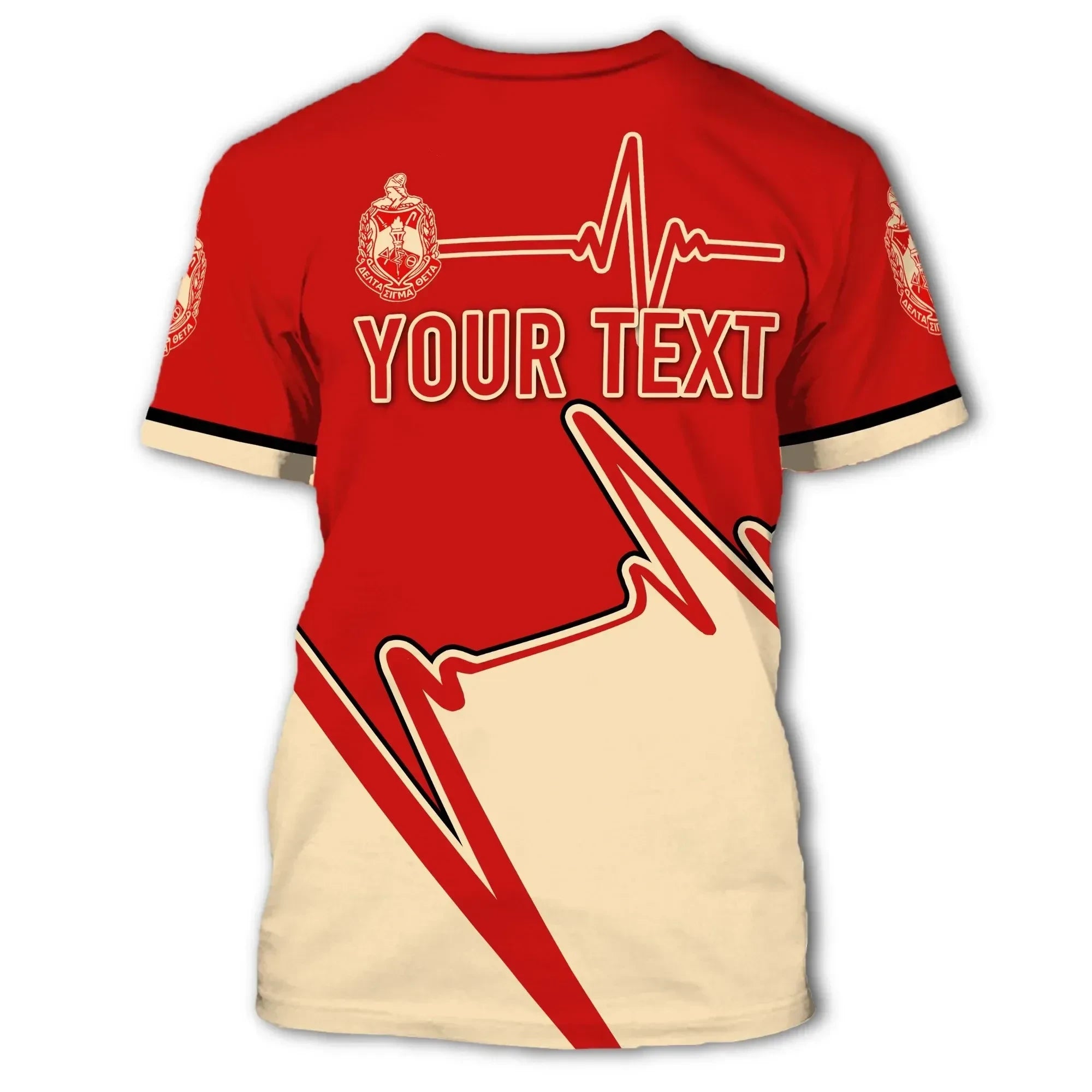 Personalised Heartbeat Delta Sigma Theta T-shirt J5