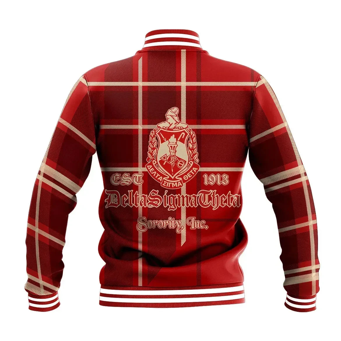 Delta Sigma Theta Burberr Style Baseball Jacket
