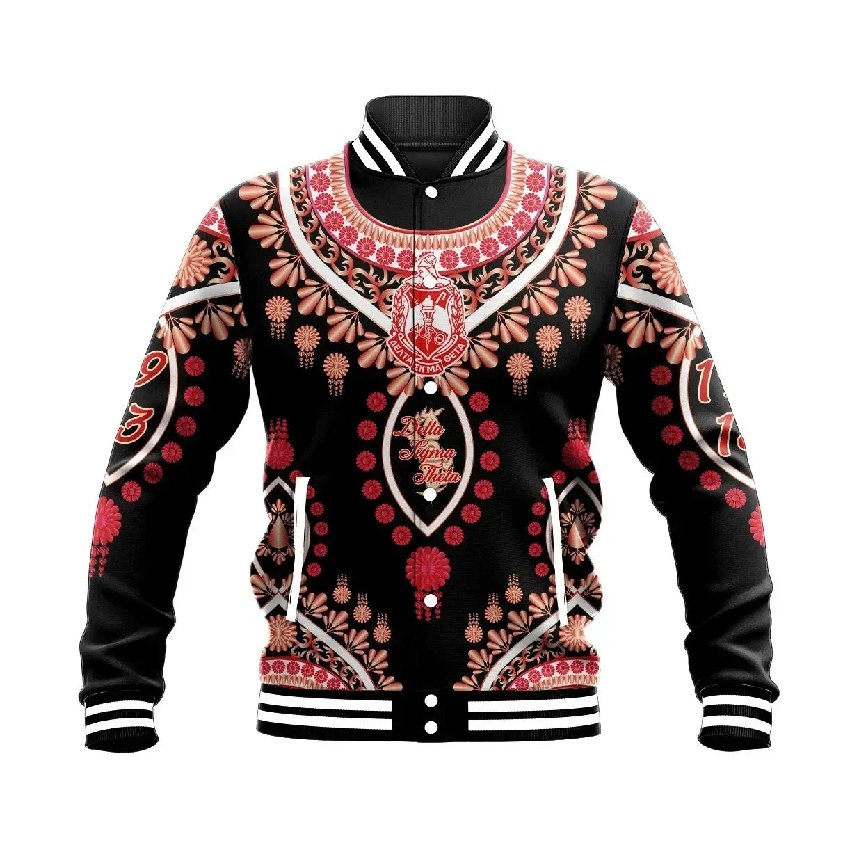 Delta Sigma Theta Soro Dashiki Baseball Jacket