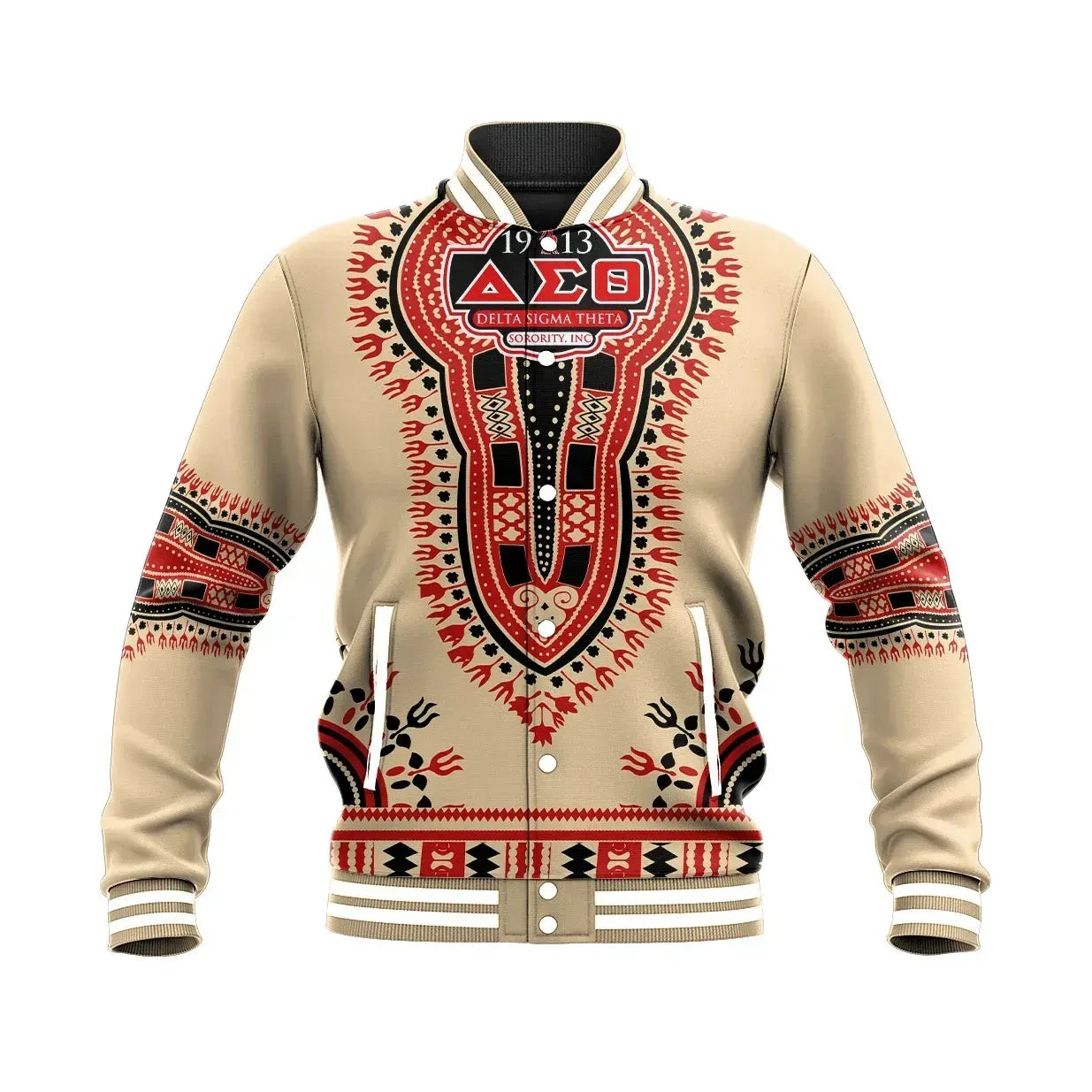 Delta Sigma Theta Dashiki Baseball Jacket | Africazone.store