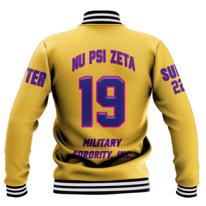 Africa Zone Baseball Jackets - Nu Psi Zeta Military Sorority