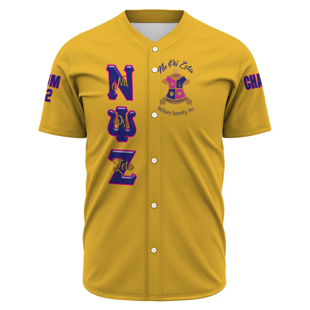 Africa Zone Baseball Jerseys - Nu Psi Zeta Military Sorority