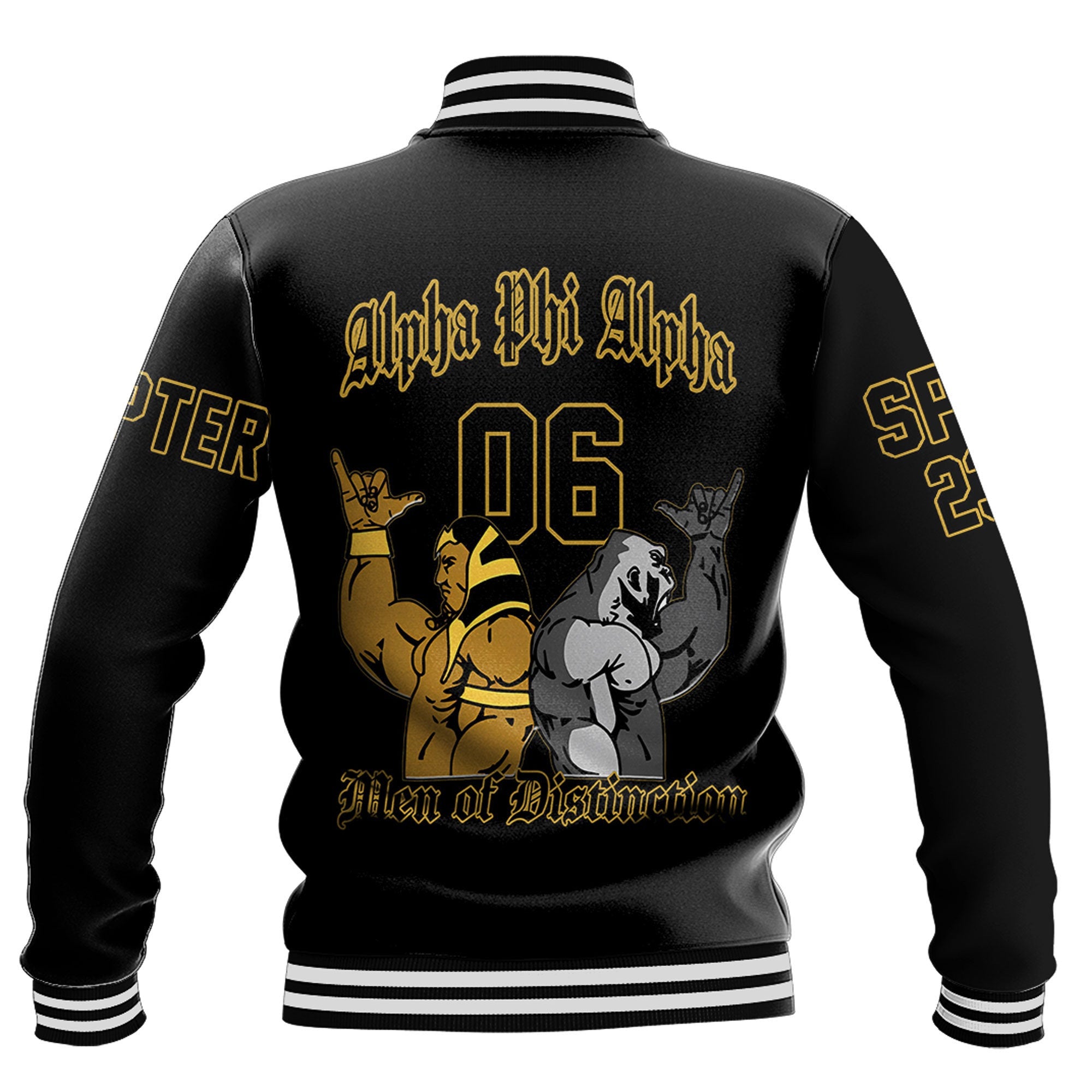 Getteestore Baseball Jackets - Alpha Phi Alpha Hand Sign Fraternity